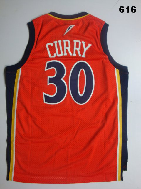 NBA Golden State Warriors 30 Stephen Curry Swingman Orange Jerseys